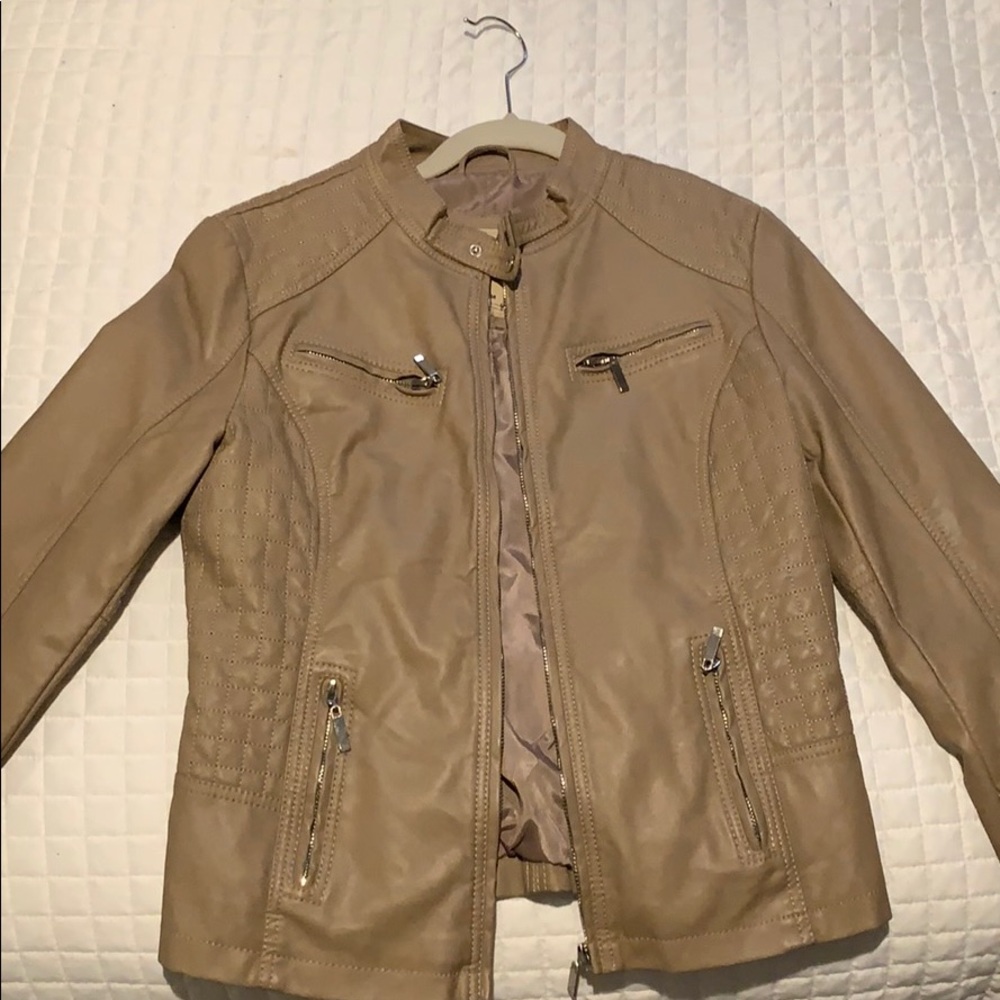 Downtown Coalition faux leather jacket